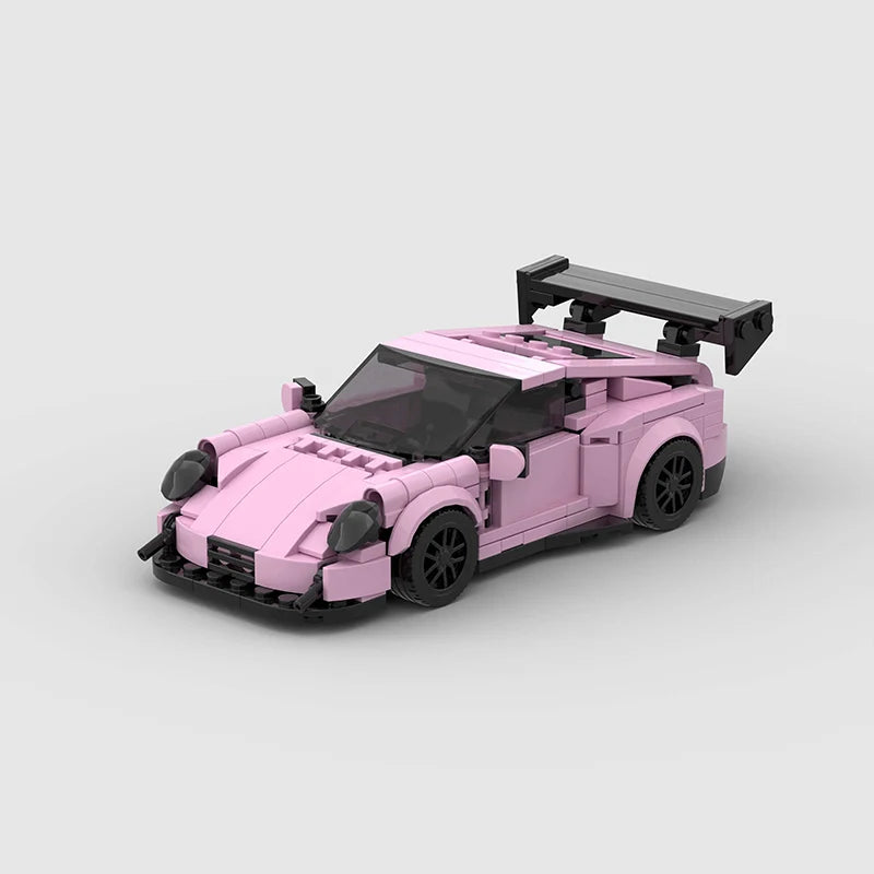 MOC Technical Racing Sports Car Vehicle Speed Champion Racer Building Blocks Brick Creative Garage Toys for Boys Gift